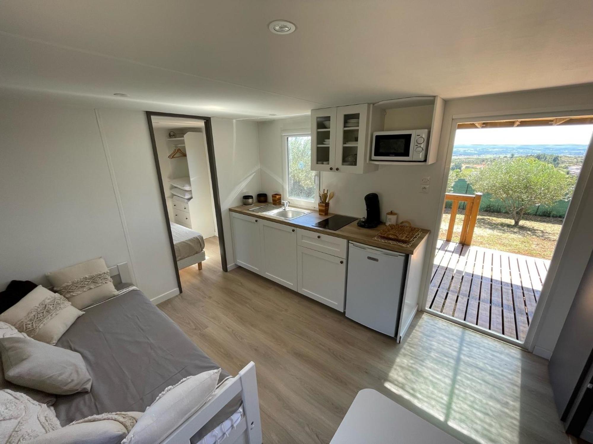 Mobil-Home En Pleine Nature A 3 Mins Du Lac Du Salagou Avec Vue Panoramique Lacoste  Eksteriør billede